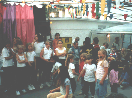 Bild: "DIE SCHREIH�LSE" Truppe 2002 - auf der Sommerfestb�hne