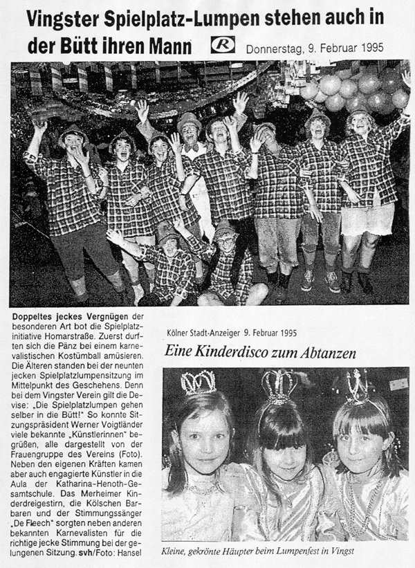 Die Spellplatzlumpen stehen ihren "Mann" ....